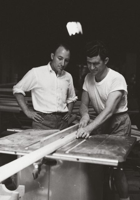 Construction of the first harp in 1954