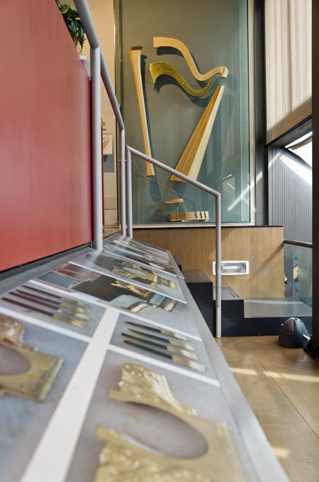 Interior detail of the Museum – exploded view of the harp